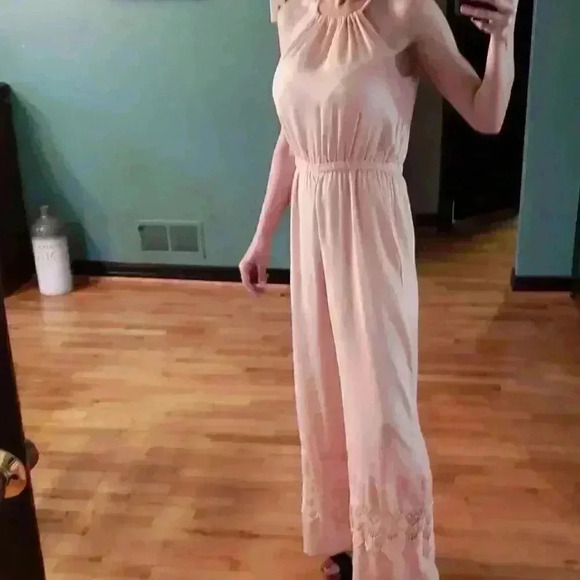 MASON & BELLE SHEEK BLUSH JUMPSUIT NWT! - Picture 1 of 8